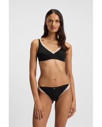 BOSS - Two-Tone Bra With Adjustable Straps - Lyst