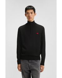 HUGO - Zip-Neck Sweater - Lyst