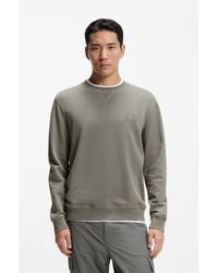 BOSS - Cotton-Terry Sweatshirt With Logo Patch - Lyst