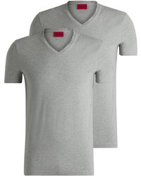 HUGO - Two-Pack Of V-Neck T-Shirts - Lyst