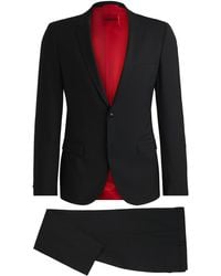 HUGO - Extra Slim-fit Pak Van Een Superflexibele Wolmix - Lyst