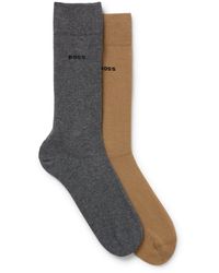 BOSS - Two-pack Of Cotton-blend Regular-length Socks - Lyst