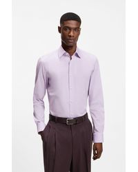 BOSS - Slim-Fit Stretch-Cotton Shirt - Lyst