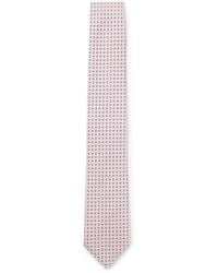 BOSS - Silk-Blend Tie With Micro Pattern - Lyst