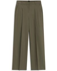 BOSS - Regular-Fit Broek Van Stretchcrêpe Met Krijtstrepen - Lyst