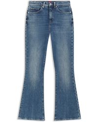 HUGO - Skinny-Fit Jeans Met Uitlopende Pijpen Van Blauw Stretchdenim - Lyst