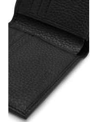 BOSS by HUGO BOSS - Italian-leather Wallet With Silver-hardware Logo - Lyst