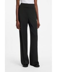HUGO - High-Waisted Regular-Fit Trousers With Flared Leg - Lyst