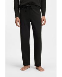 BOSS - Cotton-Blend Pyjama Bottoms With Embroidered Logo - Lyst