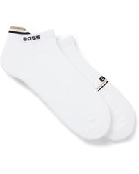 BOSS - Two-Pack Of Ankle-Length Socks With Logos - Lyst