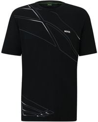 BOSS - Regular-fit T-shirt Van Een Katoenmix Met Nieuw Artwork - Lyst