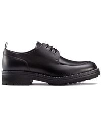 HUGO Derby Shoes In Smooth Leather With Lug Sole - Black