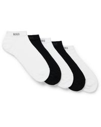 BOSS - Five-Pack Of Ankle-Length Socks - Lyst