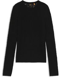 BOSS - Fine-Gauge Sweater With Knitted Structure - Lyst