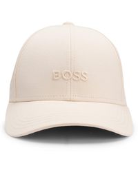 BOSS - Pet Van Katoenen Twill Met Tonaal Logostiksel - Lyst