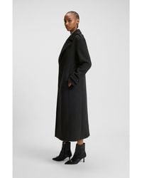 HUGO - Relaxed-Fit Long-Length Coat With Stacked-Logo Rivet - Lyst