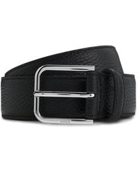 BOSS - Italian-Leather Belt With Pin Buckle - Lyst
