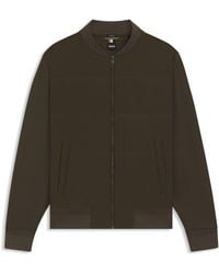BOSS - Sweatshirt Van Een Katoenmix Met Ritssluiting En Gewatteerde Voorkant - Lyst