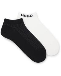 HUGO - Two-Pack Of Ankle-Length Socks With Logo Intarsia - Lyst