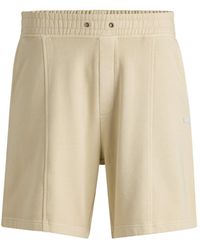 HUGO - Short Van Katoenen Badstof Met Vintage Oogjes - Lyst