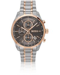 BOSS - Two-Tone Chronograph Watch With Dial - Lyst