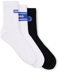 HUGO - Dreier-Pack kurze Socken aus Baumwoll-Mix - Lyst