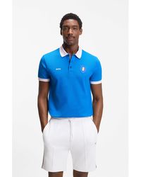 BOSS - Paddy Polo Shirt With Country Flag - Lyst