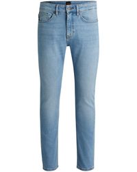 BOSS - Slim-fit Jeans Van Comfortabel Felblauw Stretchdenim - Lyst