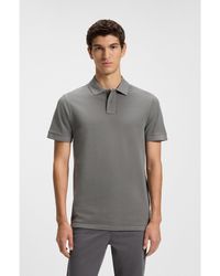 BOSS - Cotton-Piqué Polo Shirt With Logo Print - Lyst