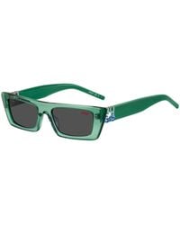 HUGO - Acetate Sunglasses With Stacked Logos - Lyst