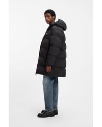 HUGO - Longline Padded Coat With A Water-Repellent Finish - Lyst