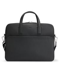 BOSS - Document Case In Italian Leather With Emed Logo - Lyst