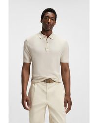 BOSS - Regular-Fit Knit Polo Blended With Cotton - Lyst