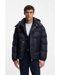 BOSS - Water-Repellent Jacket With Monogram Jacquard - Lyst