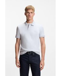 BOSS - Stretch-Cotton Slim-Fit Polo Shirt With Logo Patch - Lyst