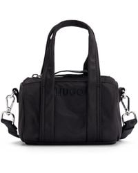 HUGO - Crossbody Bag With Embroidered Logo And Branded Zip - Lyst