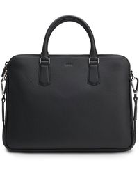 BOSS - Italian-Leather Document Case With Emed Logo - Lyst