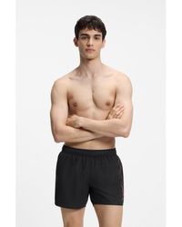 HUGO - Swim Shorts With Repeat Logos - Lyst