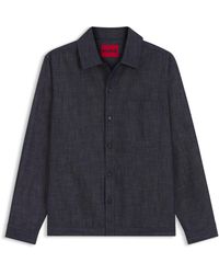 HUGO - Oversized Hemd Aus Indigoblauem Baumwoll-Denim - Lyst