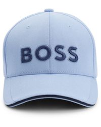 BOSS - Sechs-Bahnen-Cap aus Piqué mit Logo-Stickerei - Lyst