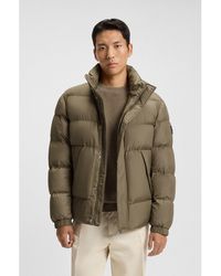 BOSS - Water-Repellent Jacket With Logo Badge - Lyst