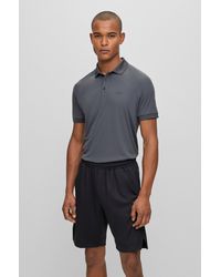 BOSS - Slim-fit Polo Shirt In Structured Jersey - Lyst