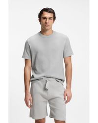 BOSS - Cotton-Blend T-Shirt With Waffle Structure - Lyst