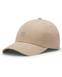 HUGO - Cotton-Twill Cap With Stacked-Logo Lettering - Lyst