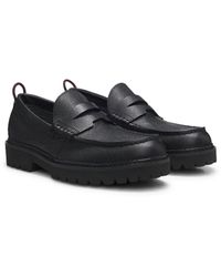 HUGO - Lug-Sole Loafers - Lyst