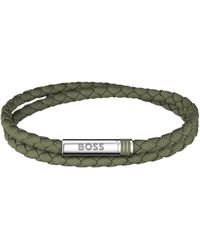 BOSS - Double-Braided Cuff With Logo Closure - Lyst