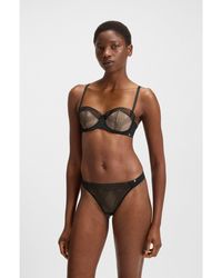 BOSS - Eyelet-Detailed Thong With Double B Monogram Trim - Lyst