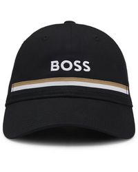 BOSS - Equestrian Cotton Cap With Embroidered Logo - Lyst