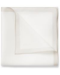 HUGO - Plain Pocket Square With Logo And Border - Lyst