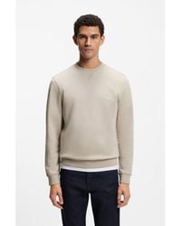 BOSS - Cotton-Terry Sweatshirt With Logo Patch - Lyst